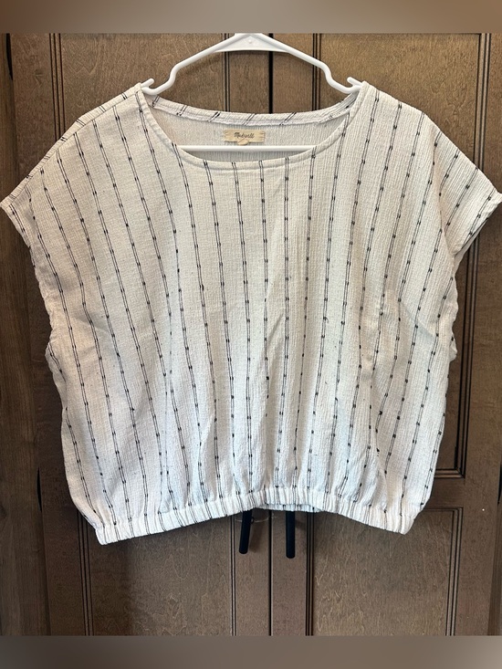 Madewell Tops - Madewell White Sleeveless Crop Pullover Size Large